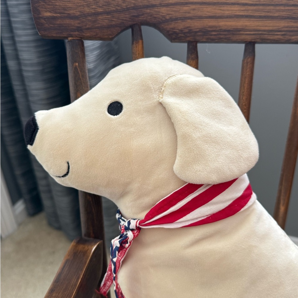 Dog Plush with Patriotic Bandana - Picture 3 of 5